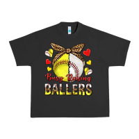 Pigment Black busy raising ballers with baseball and softball Urban Heavy Tee - texasbilliewilder
