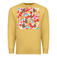 Antique Gold back to school seamless pattern 6 (3600x3600) Premium Sweatshirt - AdoDesignShop