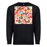 Black back to school seamless pattern 6 (3600x3600) Premium Sweatshirt - AdoDesignShop