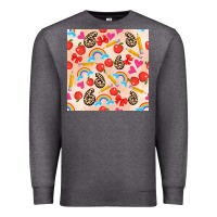 Charcoal Heather back to school seamless pattern 6 (3600x3600) Premium Sweatshirt - AdoDesignShop