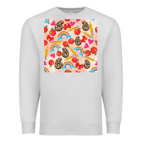 Dove Grey back to school seamless pattern 6 (3600x3600) Premium Sweatshirt - AdoDesignShop