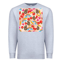 Heather Grey back to school seamless pattern 6 (3600x3600) Premium Sweatshirt - AdoDesignShop