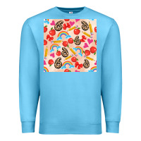Ocean Blue back to school seamless pattern 6 (3600x3600) Premium Sweatshirt - AdoDesignShop