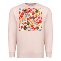 Pale Pink back to school seamless pattern 6 (3600x3600) Premium Sweatshirt - AdoDesignShop
