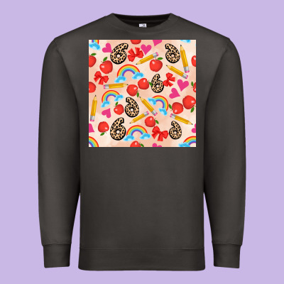 Back To School Seamless Pattern 6 (3600x3600) Premium Sweatshirt Designed By Adodesignshop