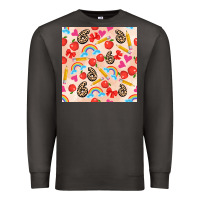 Smoke back to school seamless pattern 6 (3600x3600) Premium Sweatshirt - AdoDesignShop