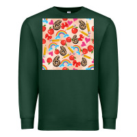 Sports Green back to school seamless pattern 6 (3600x3600) Premium Sweatshirt - AdoDesignShop