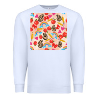 White back to school seamless pattern 6 (3600x3600) Premium Sweatshirt - AdoDesignShop