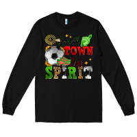Black small town big spirit soccer Long Sleeve Tee - Zillion Design Studio