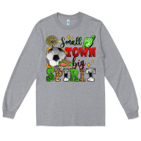 Heather Grey small town big spirit soccer Long Sleeve Tee - Zillion Design Studio