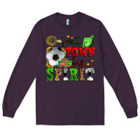 Plum small town big spirit soccer Long Sleeve Tee - Zillion Design Studio