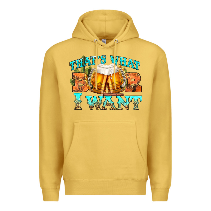Western Beer Thats What I Want Premium Hoodie by NancyCooperArtShop | Teevron
