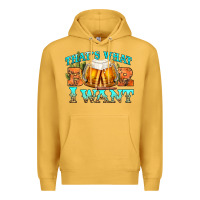 Mustard western beer thats what i want Premium Hoodie - NancyCooperArtShop