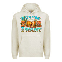 Oatmeal Heather western beer thats what i want Premium Hoodie - NancyCooperArtShop