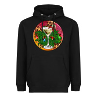 Black Christmas martini Heavyweight Hoodie - AdoDesignShop