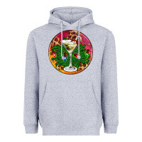 Heather Grey Christmas martini Heavyweight Hoodie - AdoDesignShop