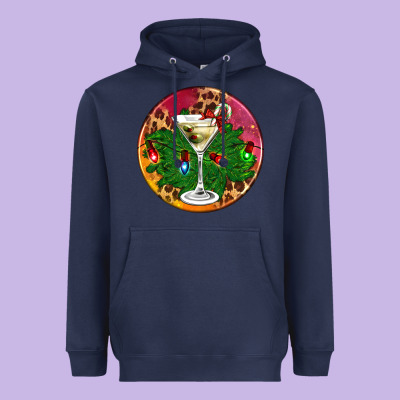 Christmas Martini Heavyweight Hoodie Designed By Adodesignshop