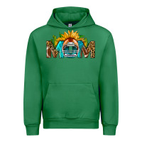 Emerald Football Mom Sunflower Leopard Urban Hoodie - BundleAndBundleShop