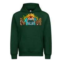 Forest Green Football Mom Sunflower Leopard Urban Hoodie - BundleAndBundleShop