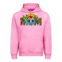 Fuchsia Pink Football Mom Sunflower Leopard Urban Hoodie - BundleAndBundleShop