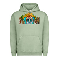 Pigment Oil Green Football Mom Sunflower Leopard Urban Hoodie - BundleAndBundleShop