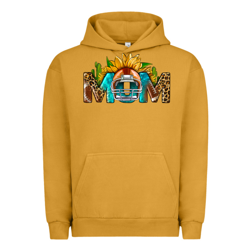Football Mom Sunflower Leopard Urban Hoodie by BundleAndBundleShop | Teevron