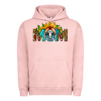Pigment Salmon Football Mom Sunflower Leopard Urban Hoodie - BundleAndBundleShop