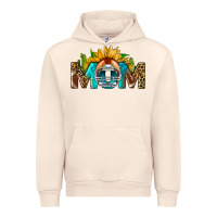 Sandshell Football Mom Sunflower Leopard Urban Hoodie - BundleAndBundleShop