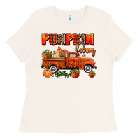 Bone pumpkin farm truck Ladies Tee - AdoDesignShop