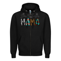 Black small town mama Zipper Hoodie - CowhideDigitalArt