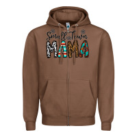 Chestnut small town mama Zipper Hoodie - CowhideDigitalArt