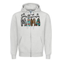 Dove Grey small town mama Zipper Hoodie - CowhideDigitalArt