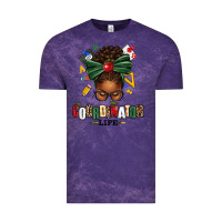 Cloud Purple educational coordinator life afro messy bun Vintage Tee - texasbilliewilder