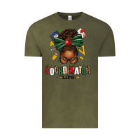 Vintage Olive educational coordinator life afro messy bun Vintage Tee - texasbilliewilder