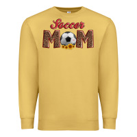 Antique Gold soccer mom with ball and sunflower Premium Sweatshirt - Artiststas