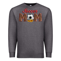 Charcoal Heather soccer mom with ball and sunflower Premium Sweatshirt - Artiststas