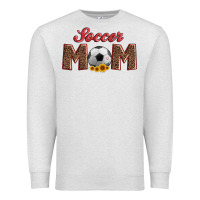Oatmeal Heather soccer mom with ball and sunflower Premium Sweatshirt - Artiststas