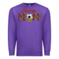 Purple soccer mom with ball and sunflower Premium Sweatshirt - Artiststas