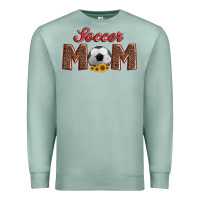 Seafoam soccer mom with ball and sunflower Premium Sweatshirt - Artiststas