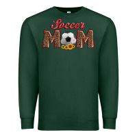 Sports Green soccer mom with ball and sunflower Premium Sweatshirt - Artiststas
