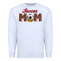 White soccer mom with ball and sunflower Premium Sweatshirt - Artiststas