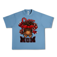 Pebble Blue cheer mom afro messy bun Urban Heavy Tee - texasbilliewilder