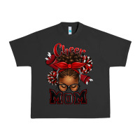 Pigment Black cheer mom afro messy bun Urban Heavy Tee - texasbilliewilder