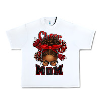 White cheer mom afro messy bun Urban Heavy Tee - texasbilliewilder