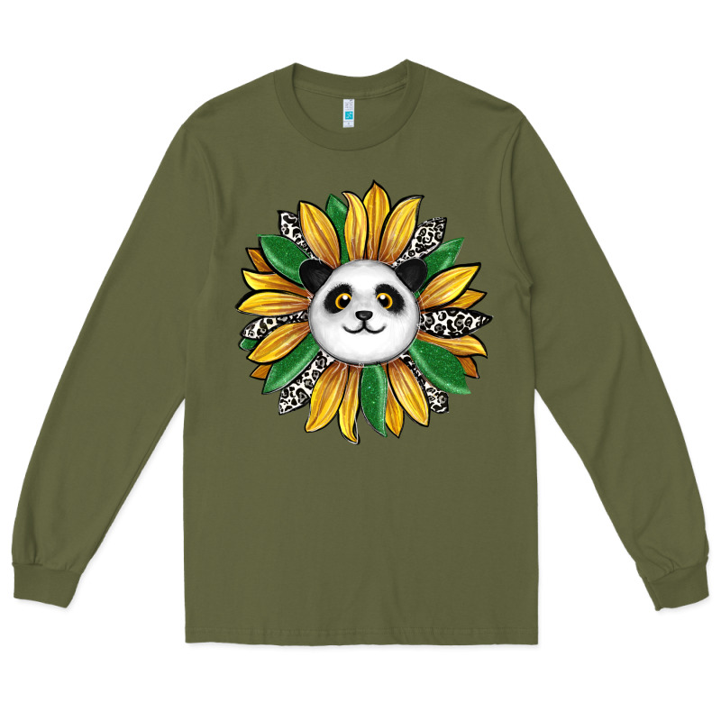 Panda Sunflower Long Sleeve Tee by RanaPortraitStore | Teevron