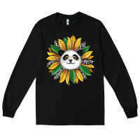 Black panda sunflower Long Sleeve Tee - RanaPortraitStore