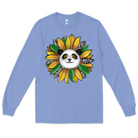 Colony Blue panda sunflower Long Sleeve Tee - RanaPortraitStore