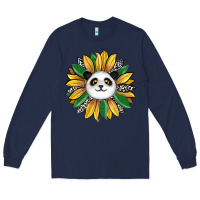 Navy panda sunflower Long Sleeve Tee - RanaPortraitStore