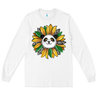White panda sunflower Long Sleeve Tee - RanaPortraitStore