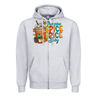 Heather Grey pumpkin spice baby Zipper Hoodie - RacoonDesign